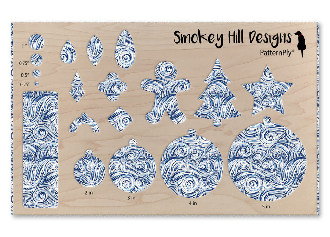 PatternPly® Scattered Blue and Gray Swirls