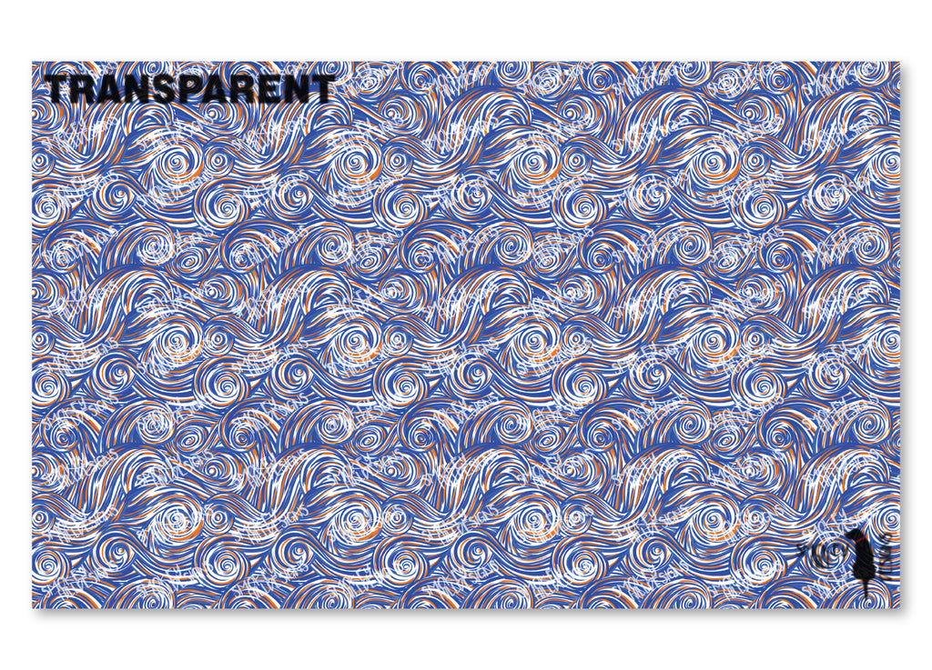 PatternPly® Transparent Blue and Orange Swirls product photo 2