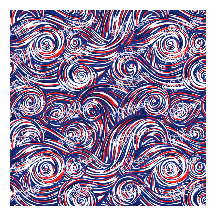 PatternPly® Transparent Blue and Red Swirls