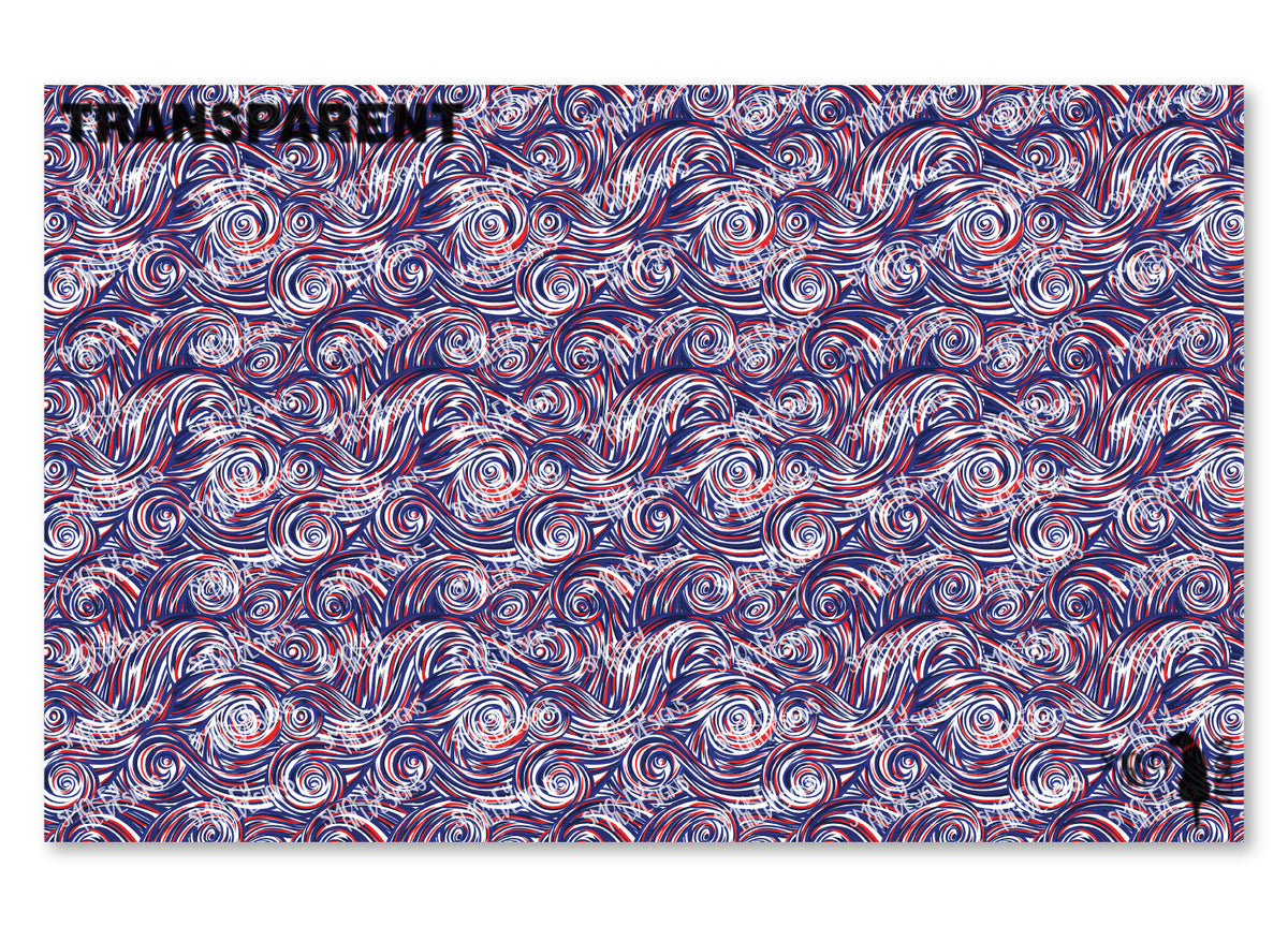 PatternPly® Transparent Blue and Red Swirls product photo 2