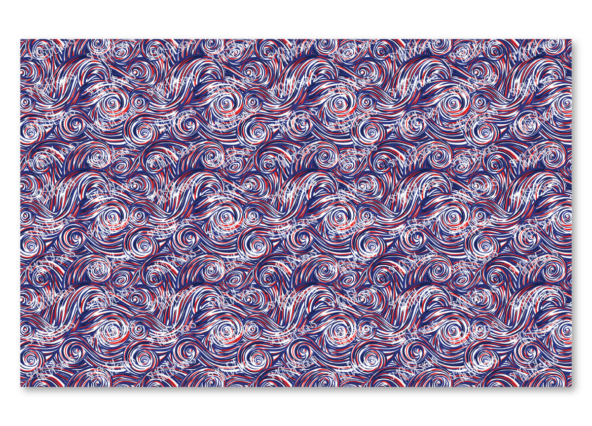PatternPly® Scattered Blue and Red Swirls product photo 2