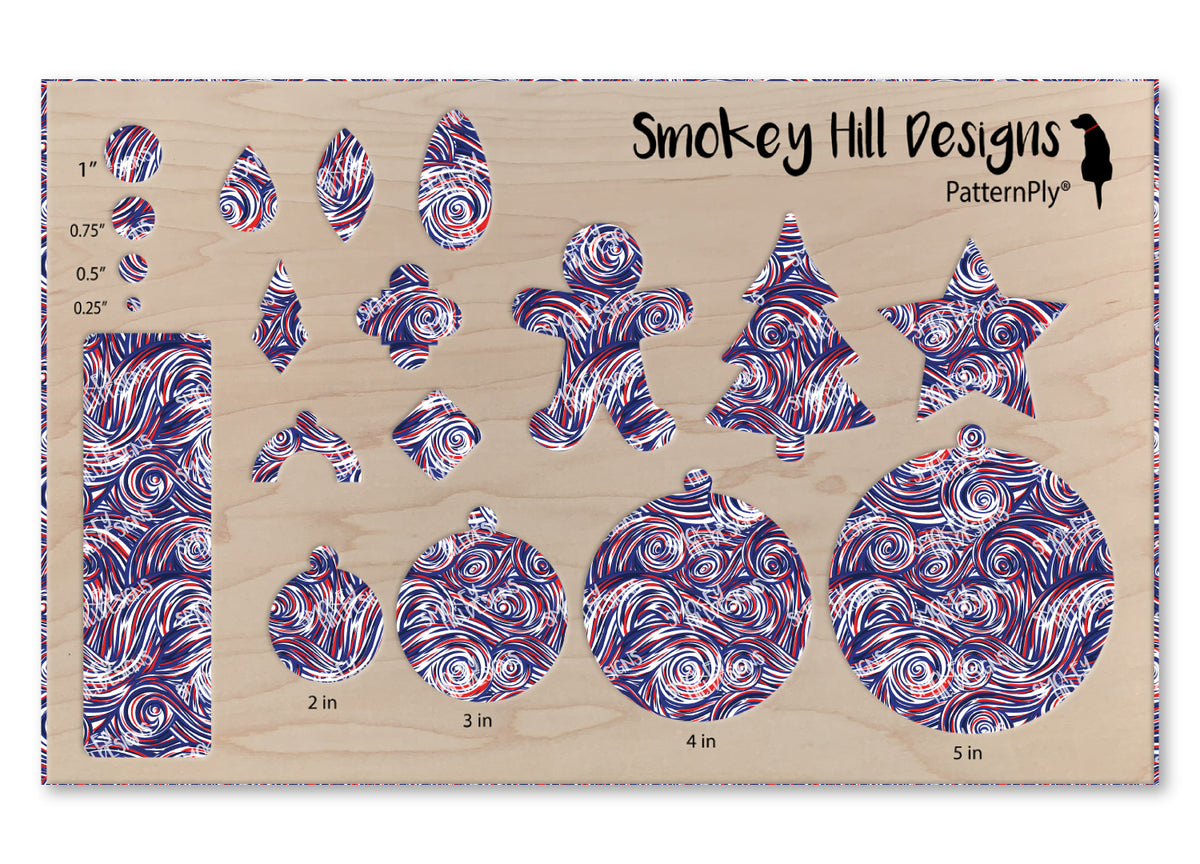 PatternPly® Transparent Blue and Red Swirls product photo 3