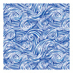 PatternPly® Scattered Blue and White Swirls sheet showing the pattern
