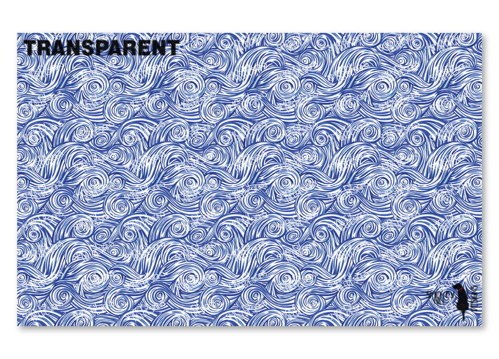 PatternPly® Transparent Blue and White Swirls product photo 2
