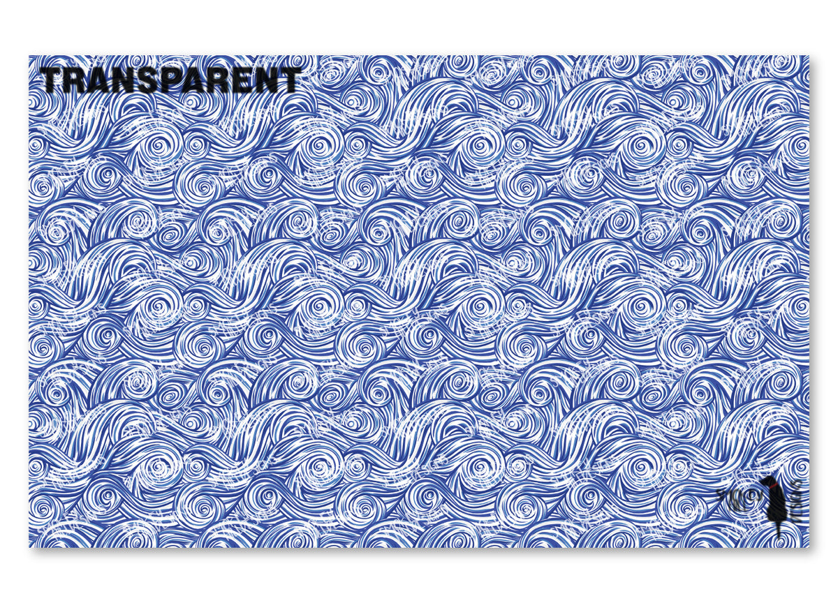 PatternPly® Transparent Blue and White Swirls product photo 2