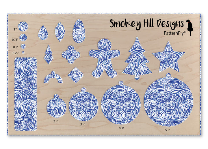 PatternPly® Scattered Blue and White Swirls