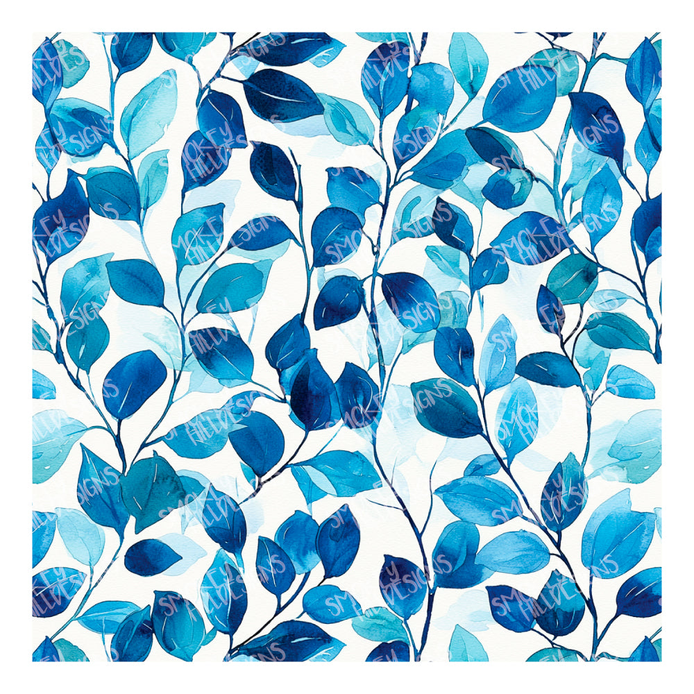 PatternPly® Transparent Blue Branches sheet showing the pattern