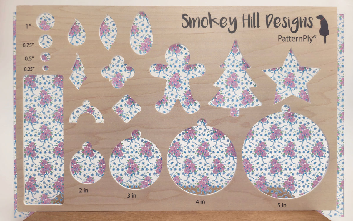 PatternPly® Scattered Coquette Floral Bouquet Blue Bows product photo 2