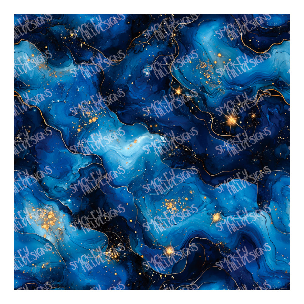 PatternPly® Full Coverage Blue Cosmos sheet showing the pattern