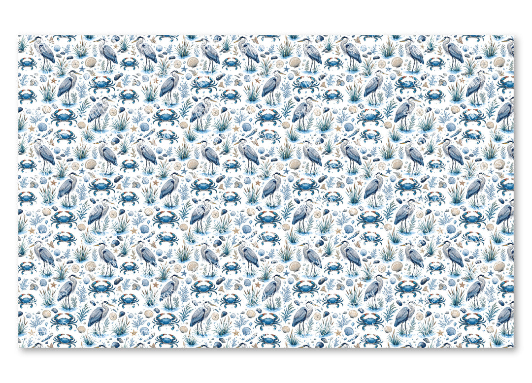 PatternPly® Scattered Blue Crab And Heron