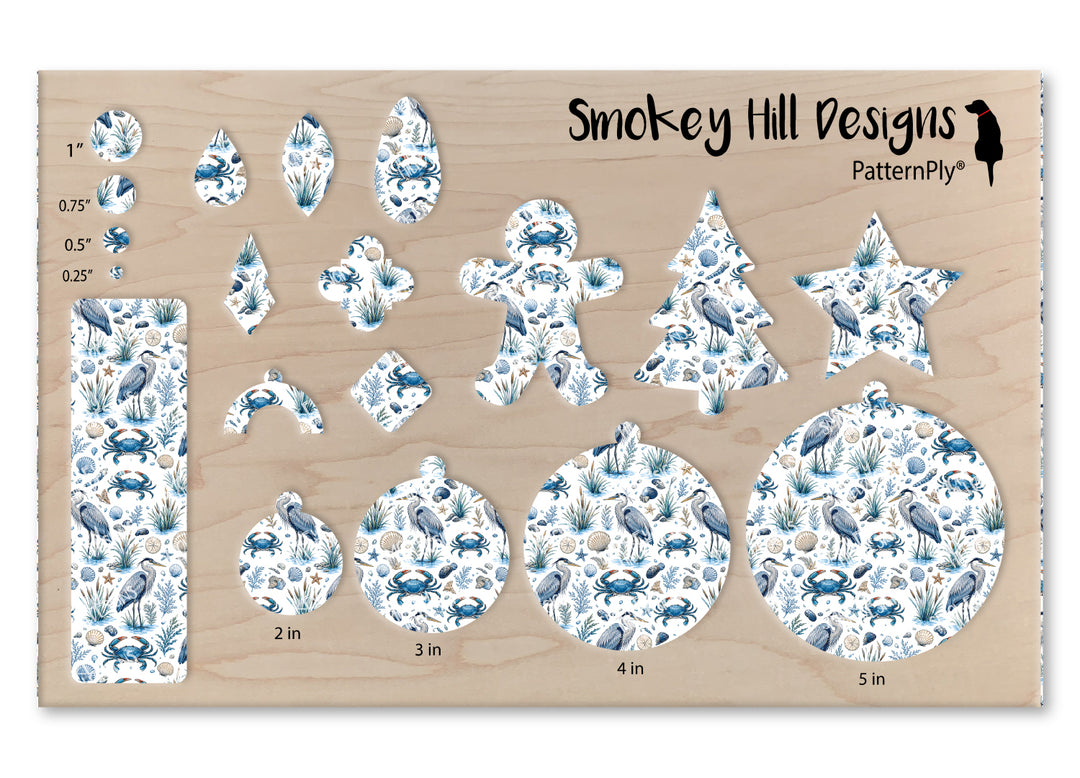 PatternPly® Scattered Blue Crab And Heron