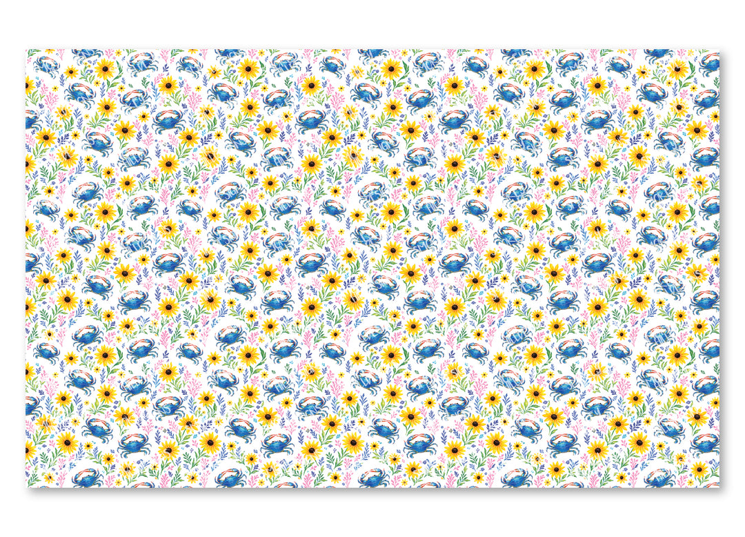 PatternPly® Scattered Blue Crab Floral