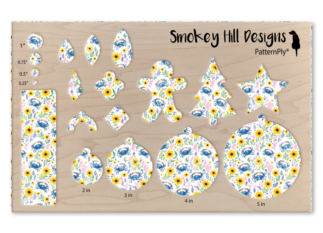 PatternPly® Scattered Blue Crab Floral