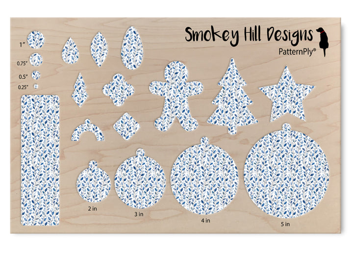 PatternPly® Scattered Blue Leaves