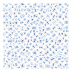 PatternPly® Scattered Blue Mahjong sheet showing the pattern