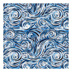 PatternPly® Transparent Blue, Silver, and Black Swirls sheet showing the pattern