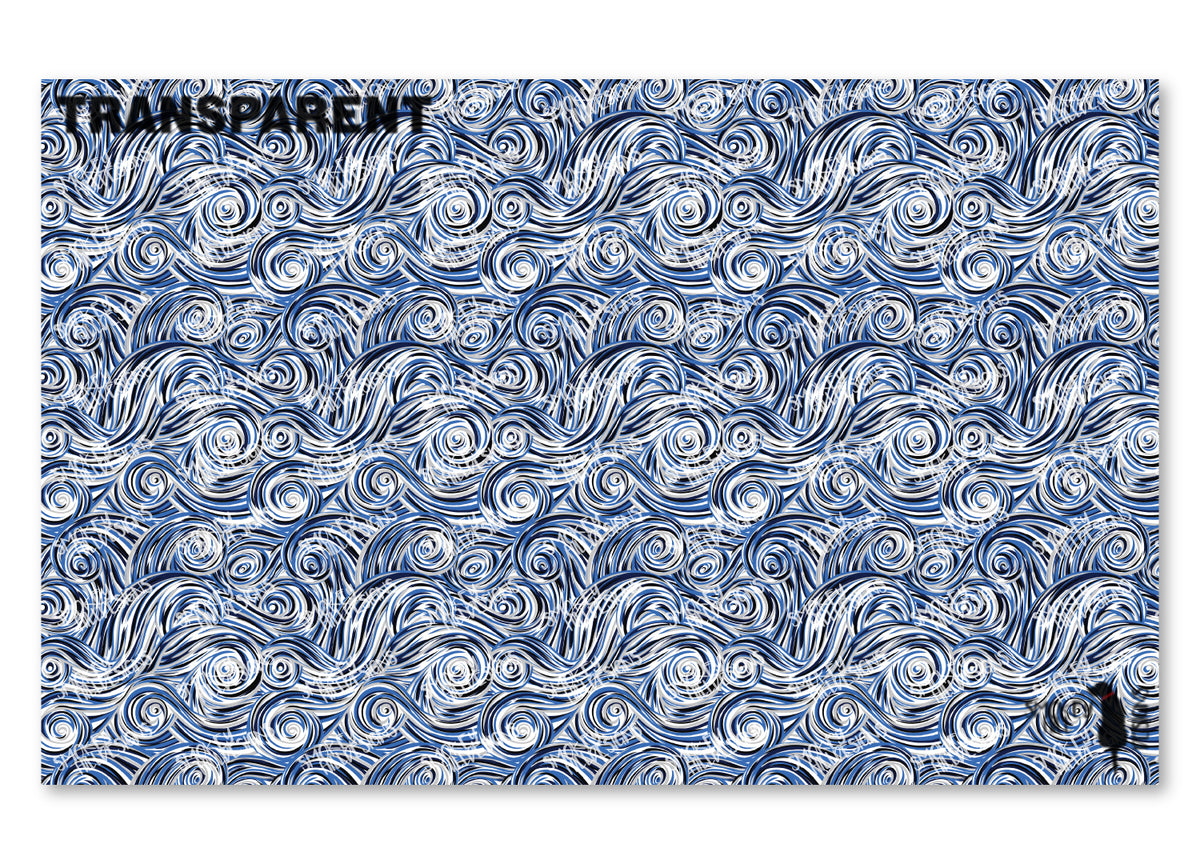 PatternPly® Transparent Blue, Silver, and Black Swirls product photo 2