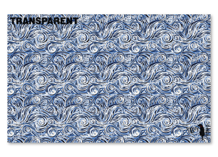 PatternPly® Transparent Blue, Silver, and Black Swirls