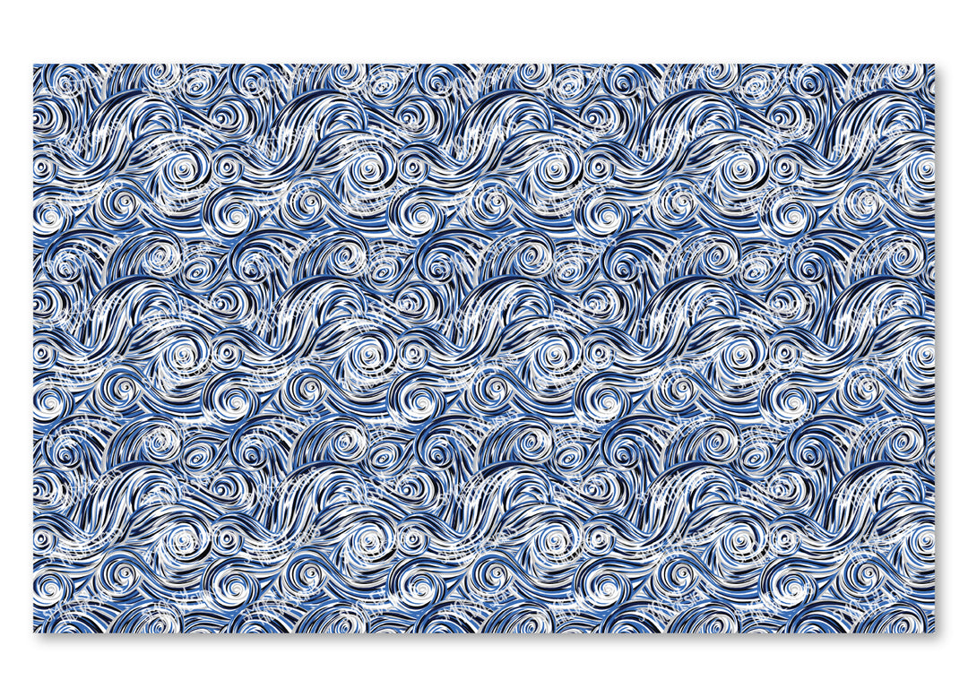 PatternPly® Scattered Blue, Silver, and Black Swirls
