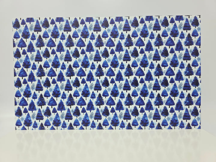 PatternPly® Full Coverage Blue Watercolor Christmas Trees