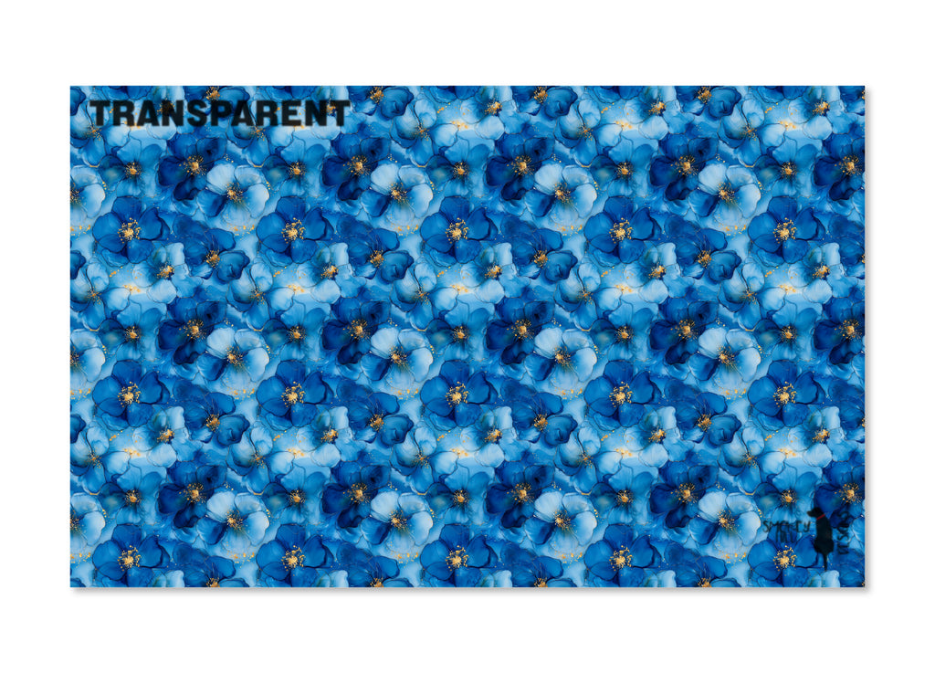 PatternPly® Transparent Blue and Gold Floral product photo 2