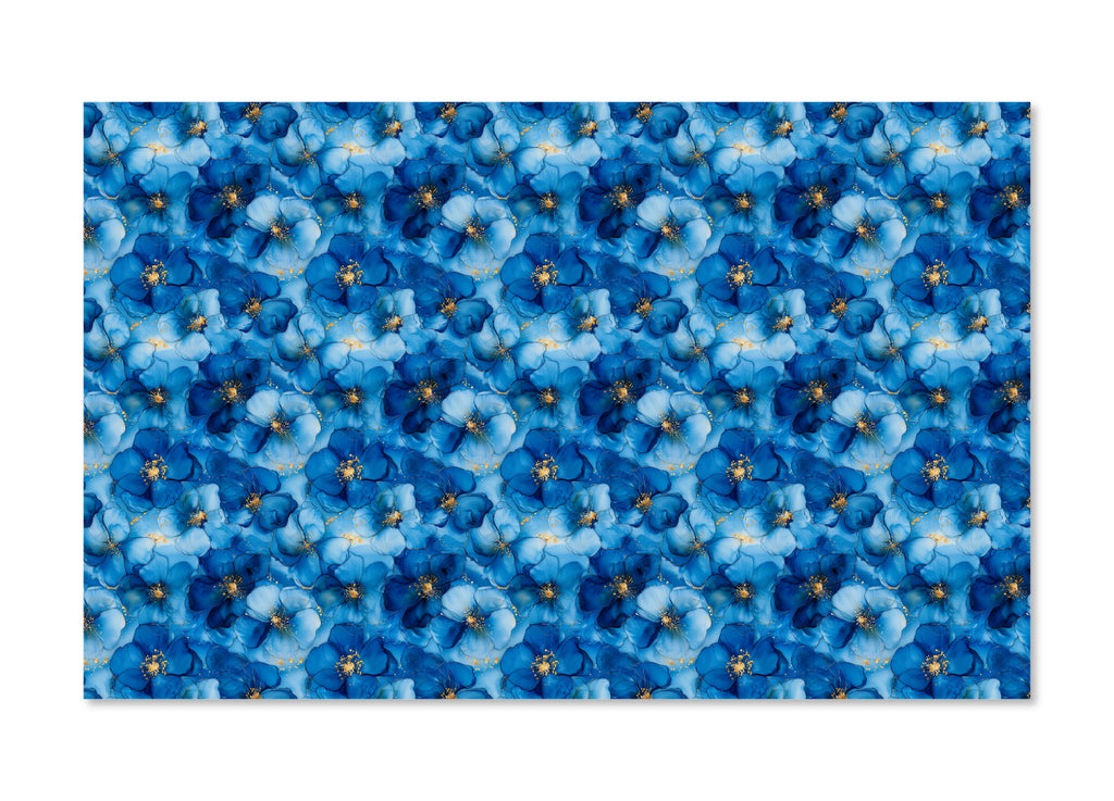 PatternPly® Full Coverage Blue and Gold Floral product photo 2