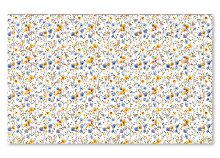 PatternPly® Scattered Blue and Yellow Wildflowers