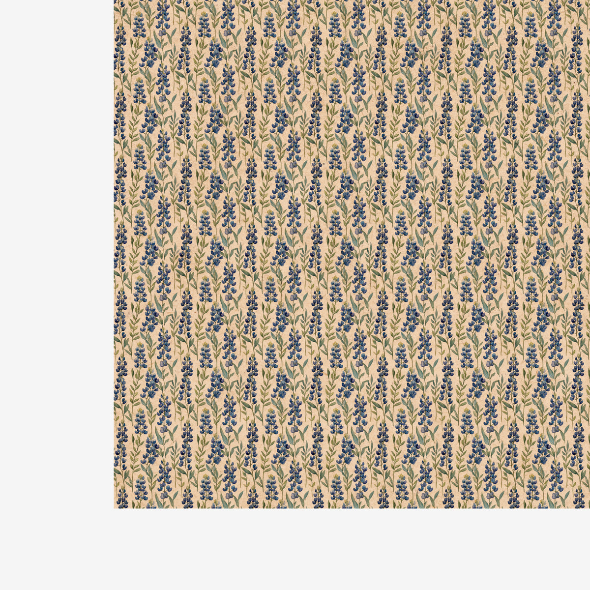 PatternPly® Naturals Bluebonnet Flowers sheet showing the pattern