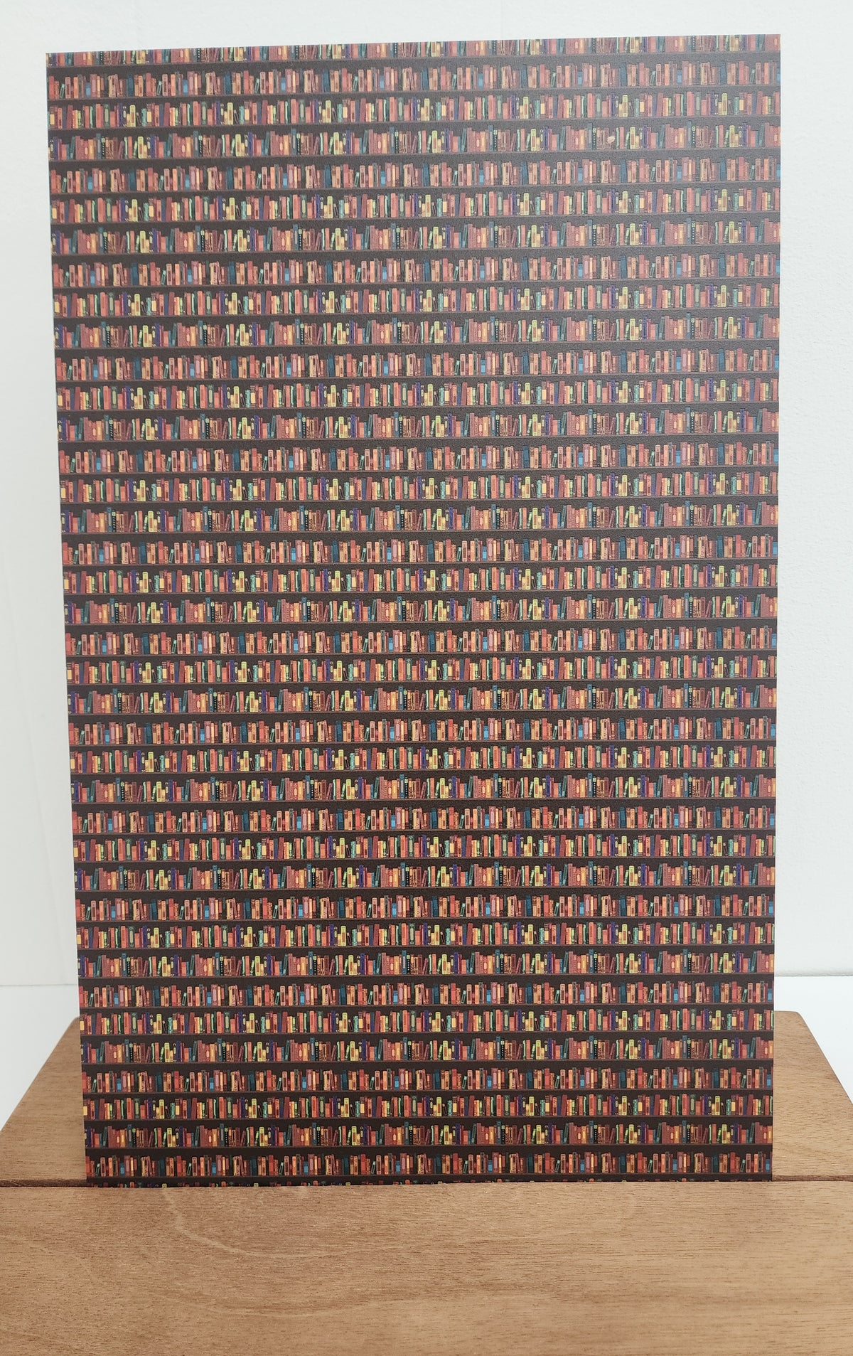 PatternPly® Full Coverage Bookshelves VERTICAL sheet showing the pattern