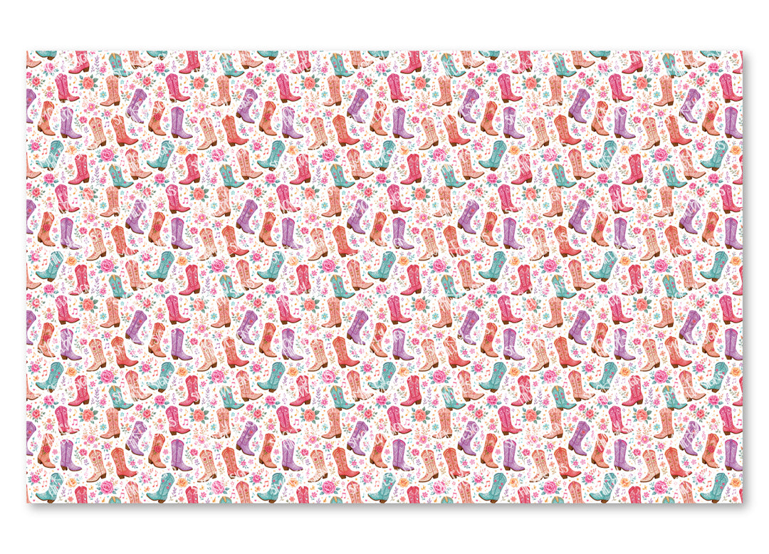 PatternPly® Scattered Pink Boots