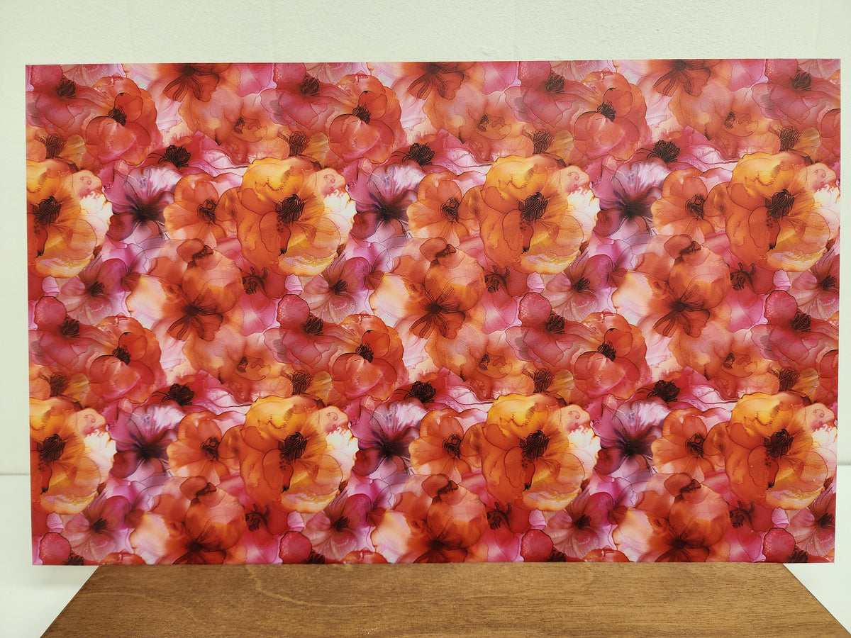 PatternPly® Full Coverage Bright Orange and Pink Floral product photo 3