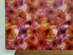 PatternPly® Full Coverage Bright Orange and Pink Floral sheet showing the pattern