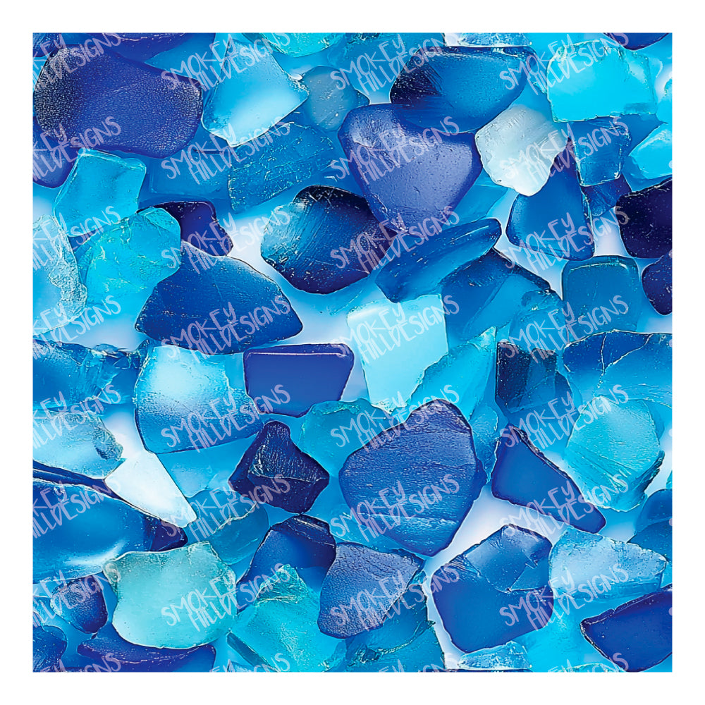 PatternPly® Full Coverage Broken Sea Glass sheet showing the pattern