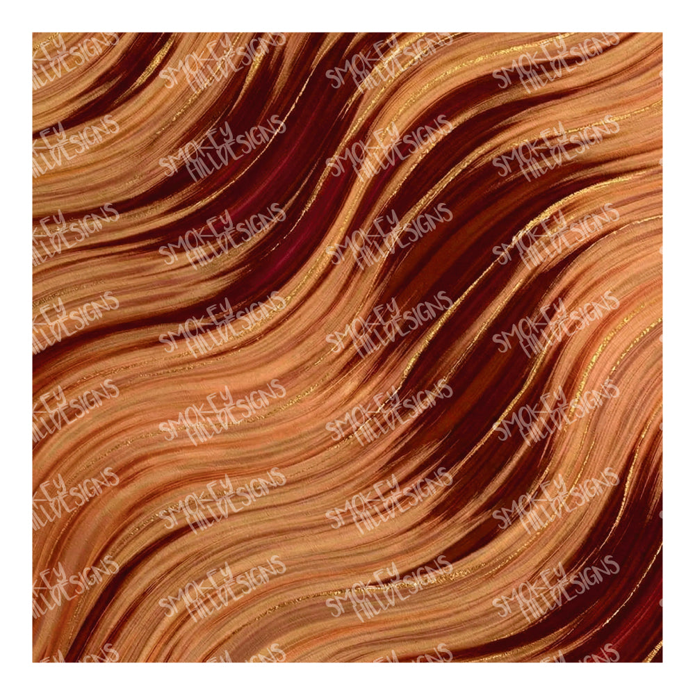 PatternPly® Full Coverage Brown and Tan Color Waves sheet showing the pattern