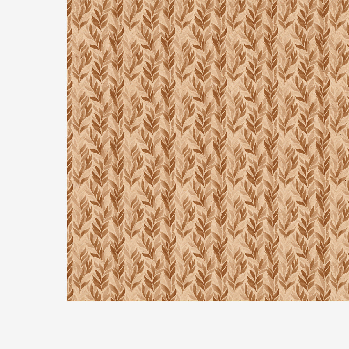 PatternPly® Naturals Brown Leaves sheet showing the pattern