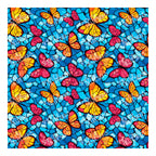 PatternPly® Full Coverage Butterfly Stained Glass VERTICAL sheet showing the pattern