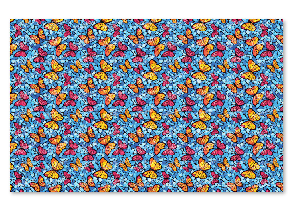 PatternPly® Full Coverage Butterfly Stained Glass VERTICAL product photo 2