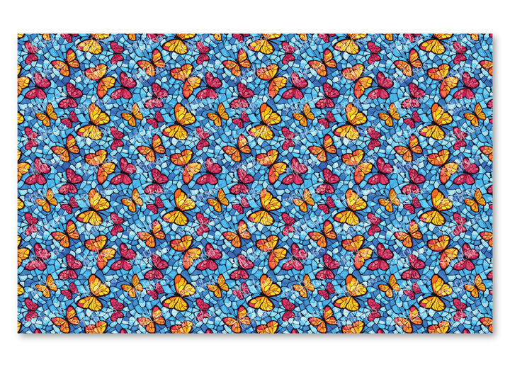 PatternPly® Full Coverage Butterfly Stained Glass VERTICAL