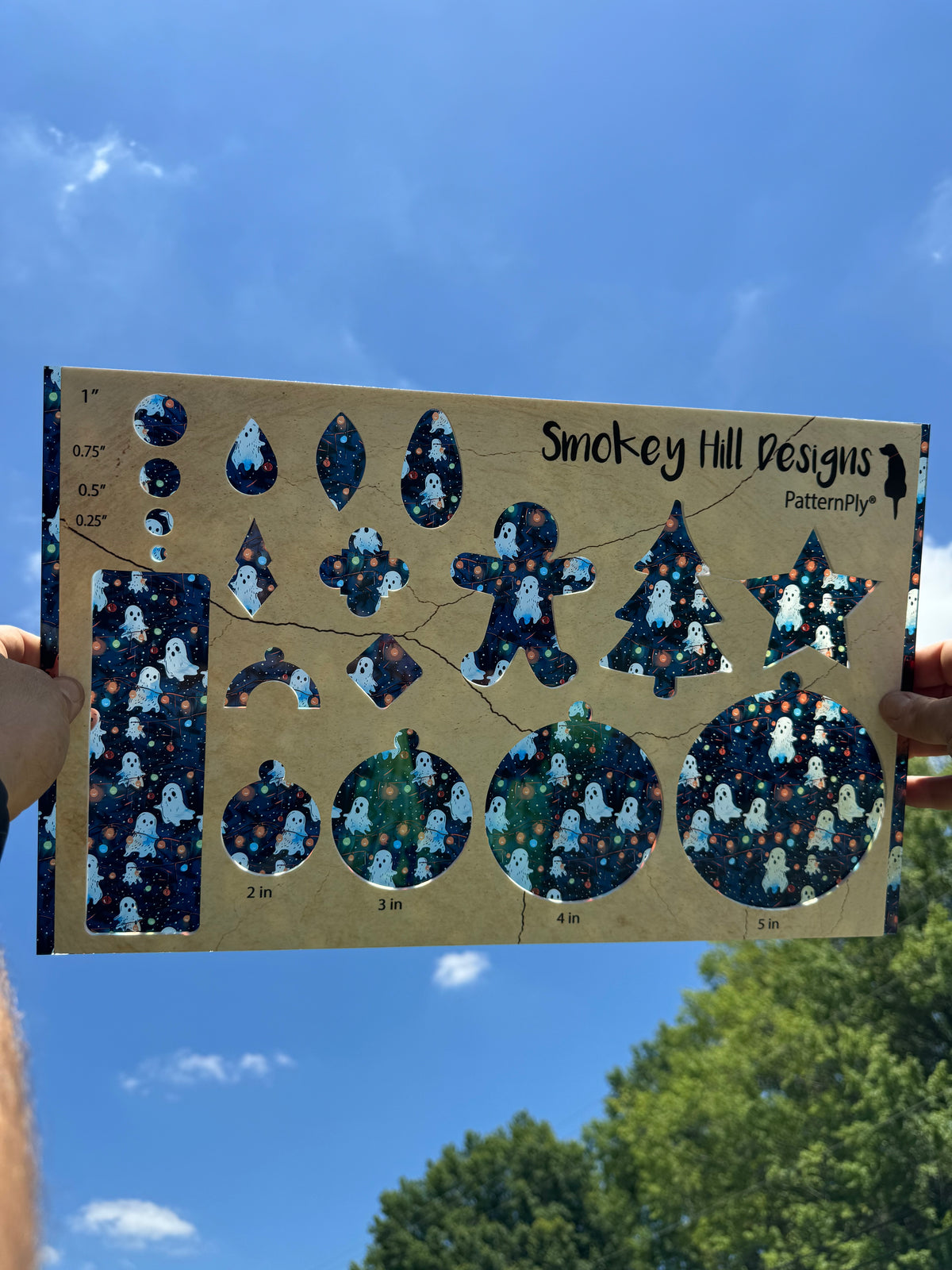PatternPly® Transparent Christmas Ghosts product photo 2