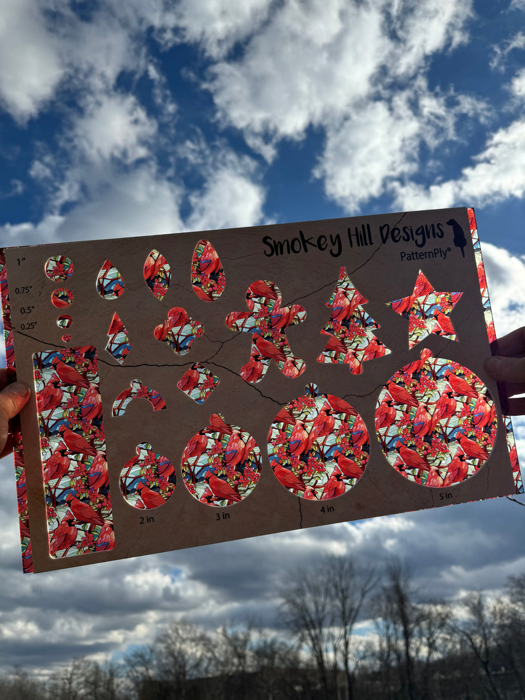 PatternPly® Transparent Stained Glass Cardinals product photo 2