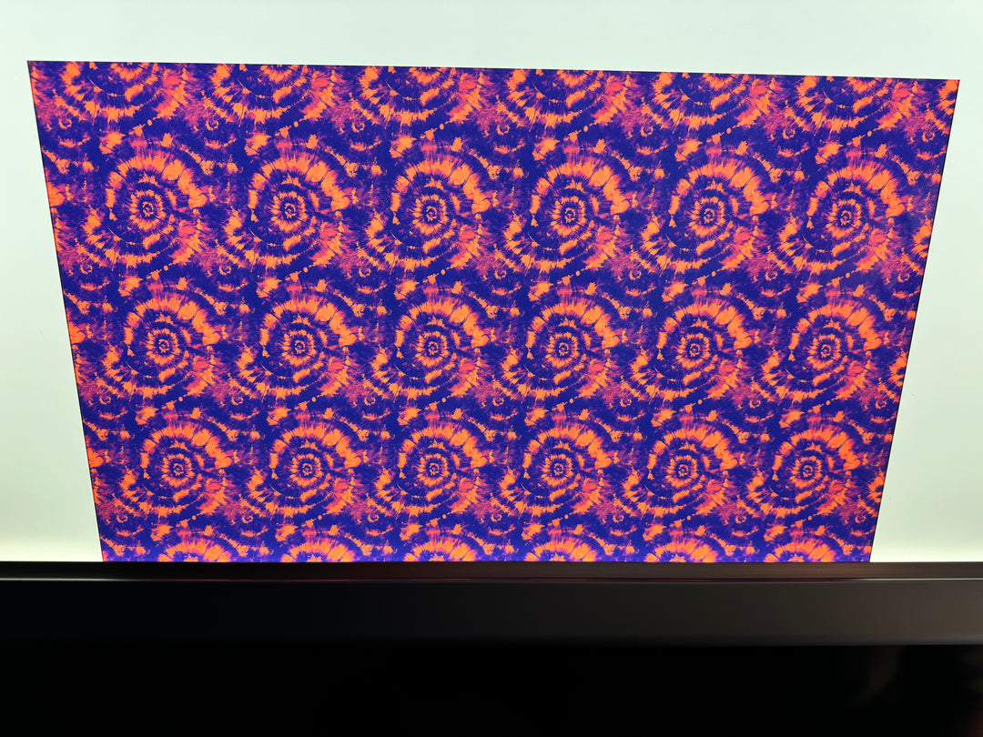 PatternPly® Acrylic Transparent Orange and Purple Tie Dye