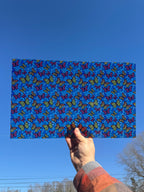 PatternPly® Transparent Butterfly Sky Stained Glass sheet showing the pattern