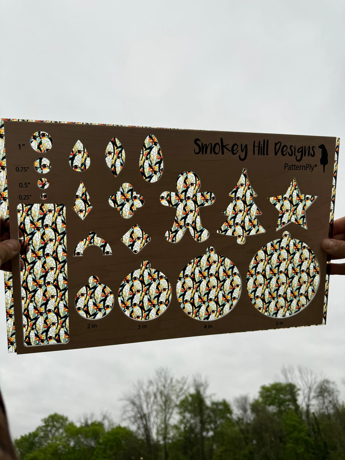 PatternPly® Transparent Stained Glass Penguins product photo 2