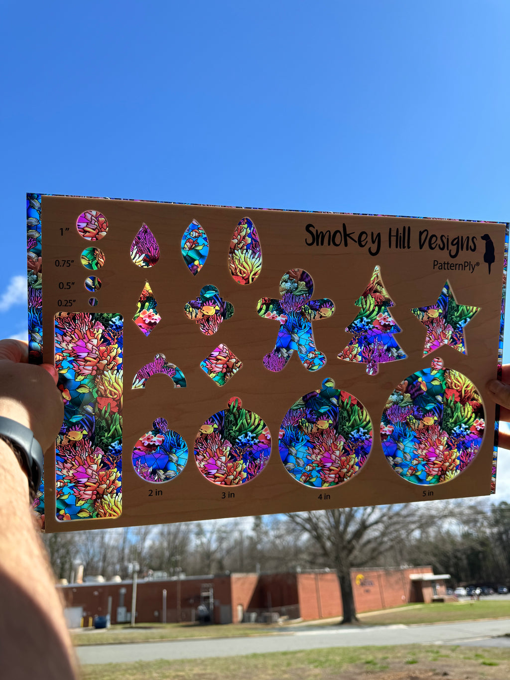 PatternPly® Transparent Stained Glass Coral Reef product photo 2