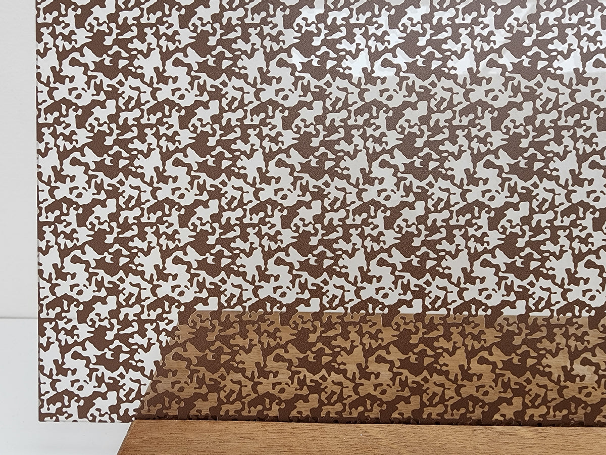 PatternPly® Scattered Camouflage BROWN sheet showing the pattern