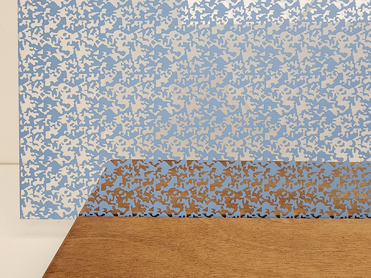 PatternPly® Scattered Camouflage LIGHT BLUE sheet showing the pattern