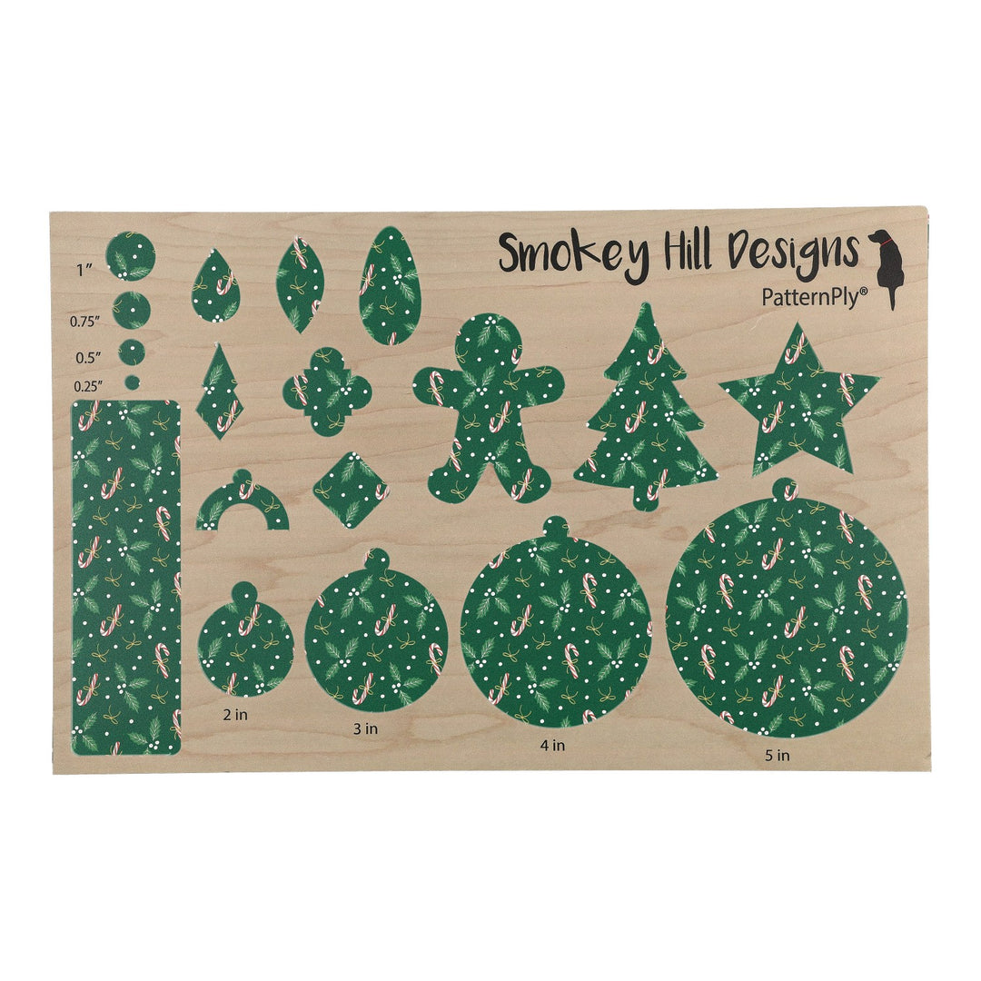 PatternPly® Transparent Candy Cane Holly