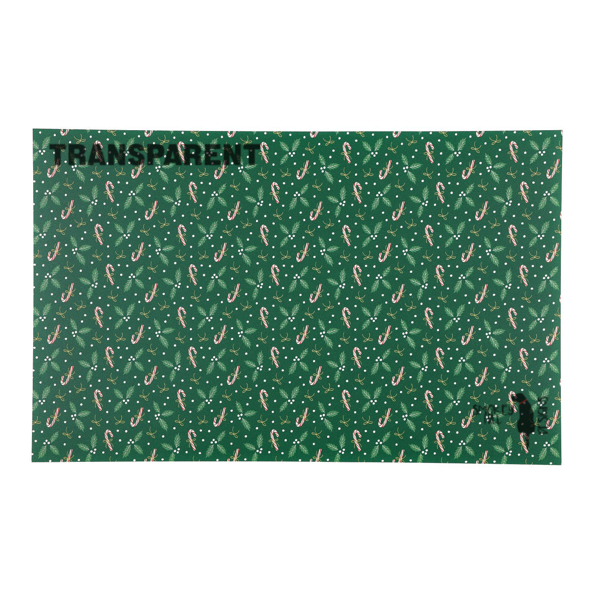 PatternPly® Transparent Candy Cane Holly sheet showing the pattern