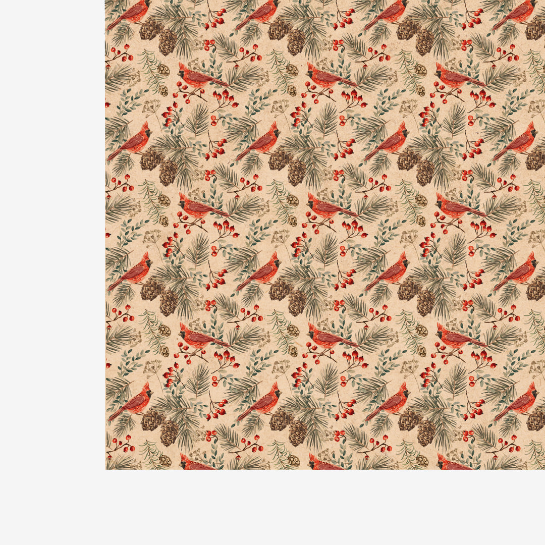 PatternPly® Naturals Cardinal And Pinecones