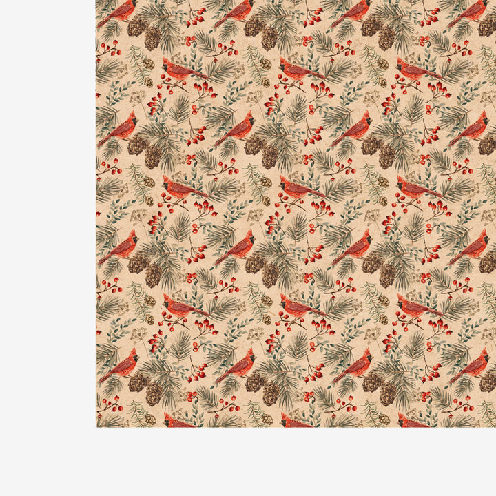 PatternPly® Naturals Cardinal And Pinecones